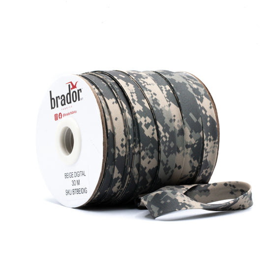 Bias Tape Camo Digital - Beige (side)