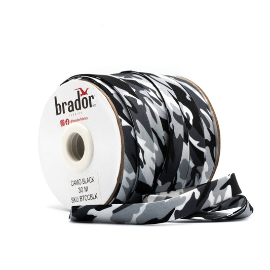 Bias Tape Classic Camo - Black (side)