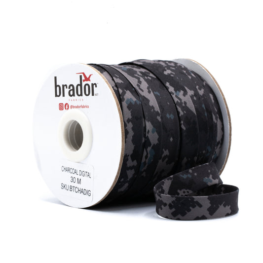 Bias Tape Camo Digital - Charcoal (side)