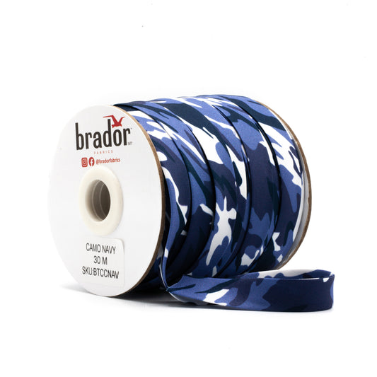 Bias Tape Classic Camo - Navy (side)