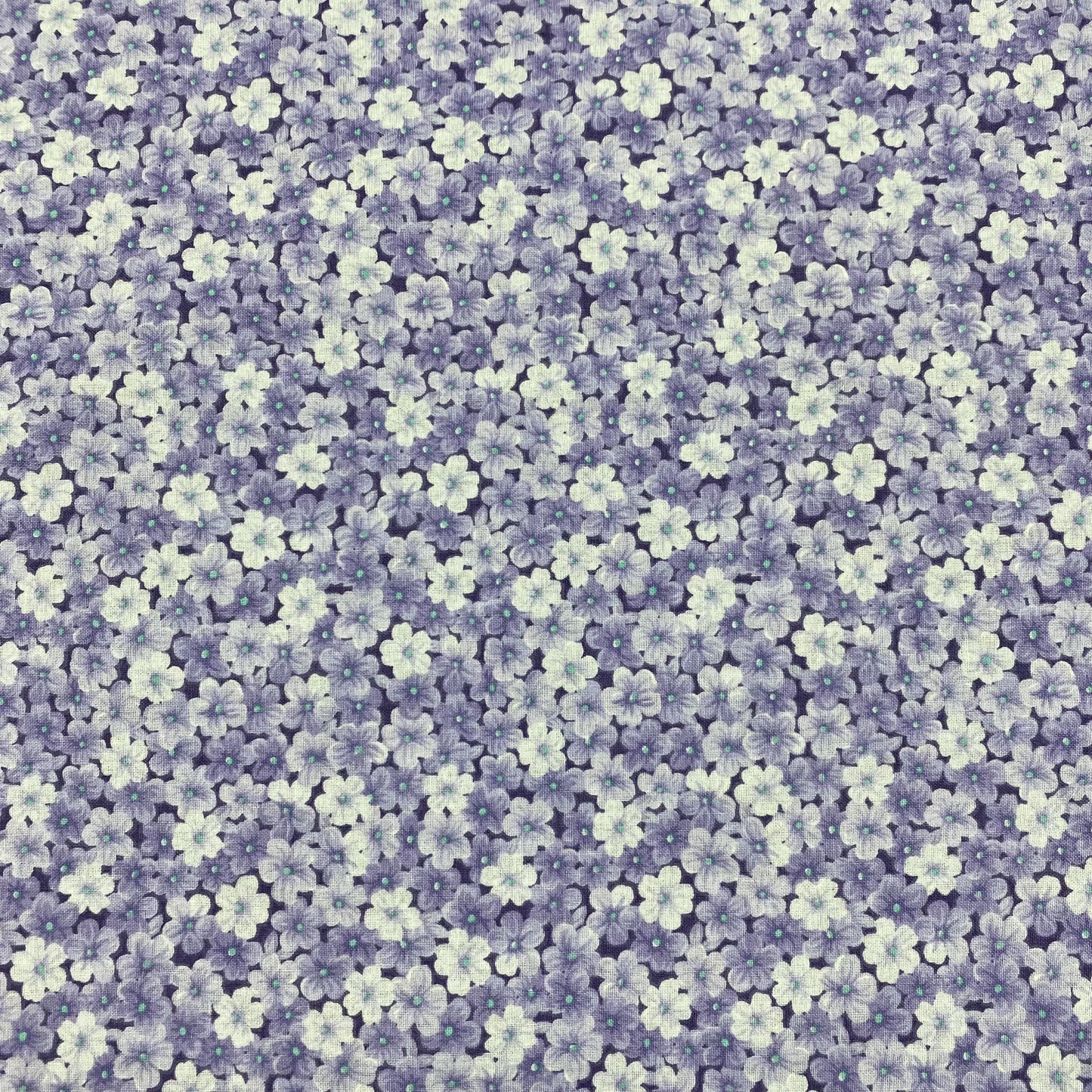 Coton Floral - Marguerite - Lilas