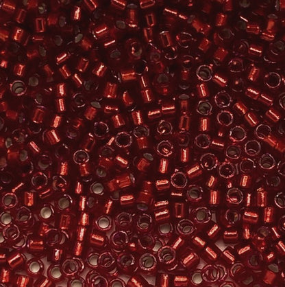 Delica Beads - Silver Lined - Red