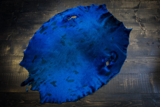 Dyed Harp Seal Skin - Electric Blue