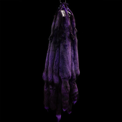 Dyed Indigo (Blue Frost) Fox Fur - Gucci Purple
